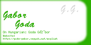 gabor goda business card